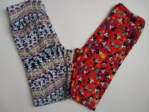 2 LuLaRoe Mickey Mouse Leggings One Size